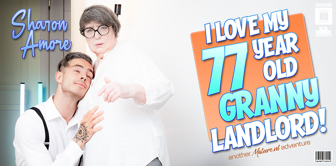 Toyboy student gets caught by his 77 year old anal loving granny landlord Sharon Amore jerking off Sharon Amore, Willy Regal